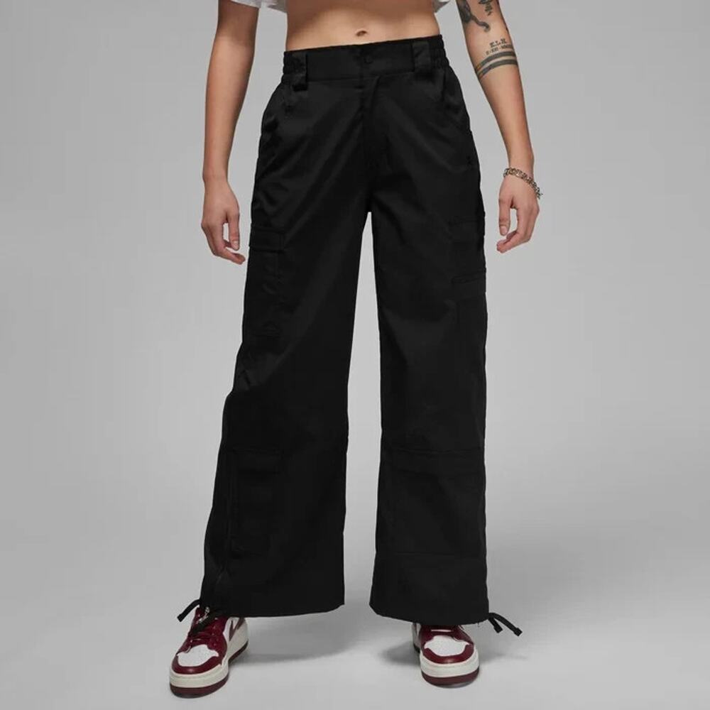 Nike Jordan Flight Womens Medium Wide‎ Leg Cargo Pants Black DZ3349-010 NWT $130
